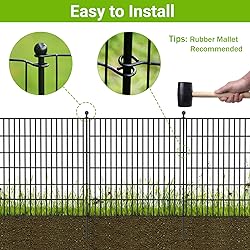 5 Panels No Dig Decorative Outdoor Garden Fence for