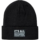 pbgtywd Funny Beanies Warm Knit Hats Fall Winter Black Hip Pop Knit Hat Cap for Women Men