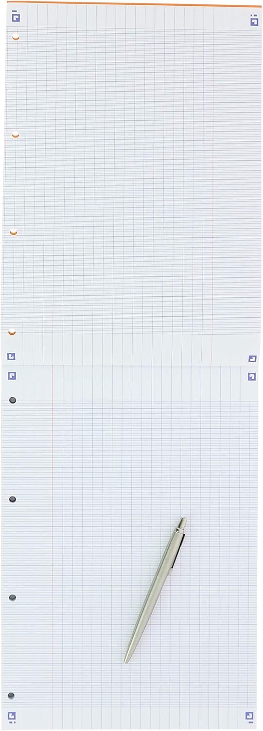 Oxford Scolaire 100107099 Notepads 210 x 315 160 Pages 80 g Pack of 3 Stapled Perforated, Orange - Image 4
