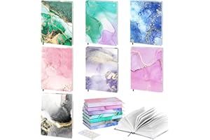 MoKo Book Cover, Stretchable Reusable Jumbo Book Cover Protector for Textbook Hardcover Books up to 9 x 11 in, Fabric Books Sox, Back to School Supplies, 7 Pcs, Marble Pattern