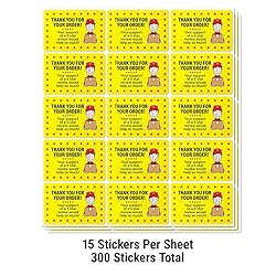 TUCO DEALS - 3 x 2 inch, Rectangle, Thank You for
