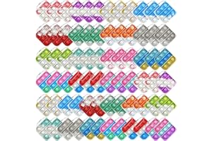 AFLUODN 75 PCS Pop Fidget Toys Its Party Favors for Kids 4-8,8-12, Pop Keychain It Kids Bulk Fidgets Toys Small Prizes for Kids Classroom Birthday Toys Party Fidget Pack Popper Toy Gift for Girls Boys