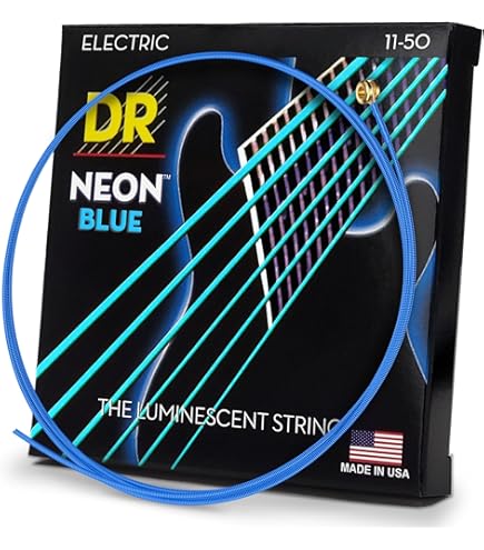 Amazon.com: DR Strings NBB630 25-130 Medium Set Handmade Neon Hi