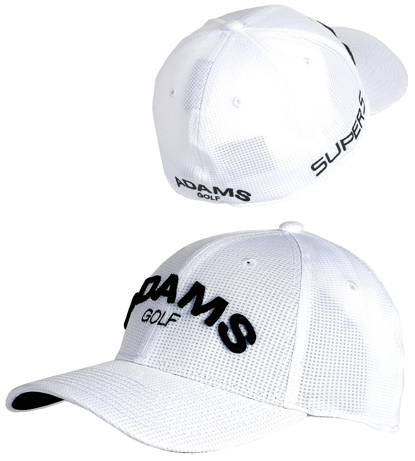 Adams Golf Super S Fitted Hat 3930 (White, XSMALL) Mesh
