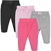 Gerber Baby Girls’ 4-Pack Microfleece Pants