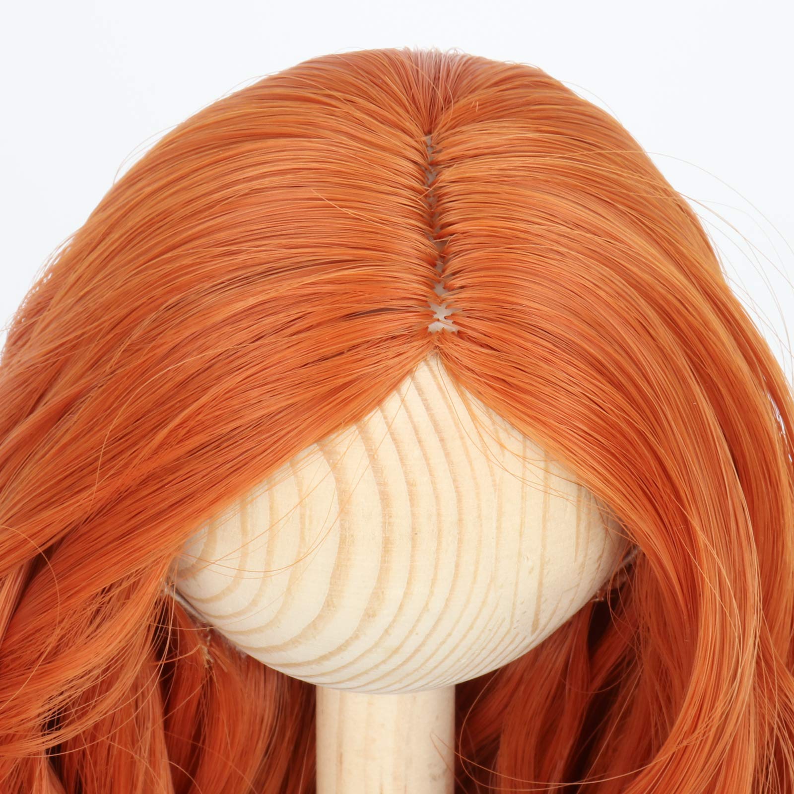 Miss U Hair Cute 7-8 Inch (for 17CM-19CM's head) 1/4 BJD Wig Doll Wig Long Curly Carrot MSD DOD Pullip Dollfie Wig Handmade Girl Doll Making Supplies