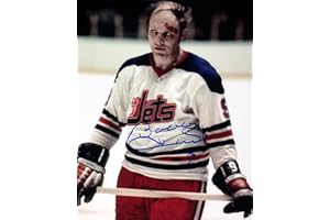 Bobby Hull Autographed Winnipeg 8" x 10" Bloody Photo – Rare Signed Hockey Collectible (10" x 8")