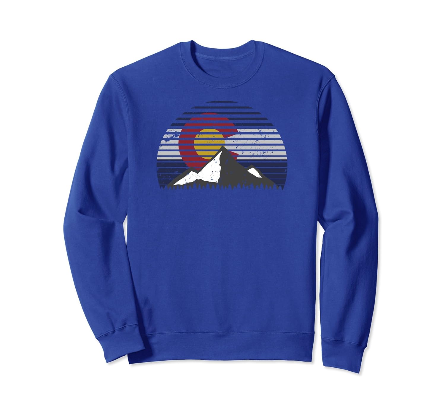 Colorado Flag Mountain Top Premium Crew Neck Sweatshirt v3-anz