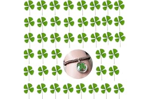Dried Pressed Flowers Leaves, HEISENLIN 42PCS Real Natural Four Leaf Clovers for Art DIY Crafts Embellishment Decors Craft Resin Jewelry Card Making DIY Scrapbooking