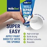 WoldoClean White Wall Touch Up Paint 225ml for Repairs with Sponge Applicator view 2
