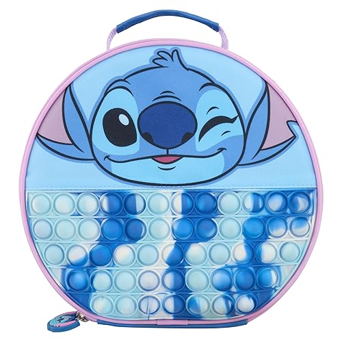 Disney Stitch Sensory Pop It Lunch Bag by Polar Gear – Lightweight & Durable with Wipe-Clean Lining, Insulated to Keep Food Fresh, Cool Bag with Zip Closure – Ideal for School or Trips