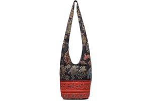 COTON POSE Women Shoulder Handbags Fashion canvas Hippie Crossbody Bags Bohemian Animal Prints Hobo Bags