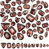 Mix Crystal Rhinestones 106Pcs Point Back Glass Gems Faceted Rhinestones Jewels Embelishments with Silver Plated Back for Crafts, Jewelry Making, Clothes, Shoes, Dress Burgundy
