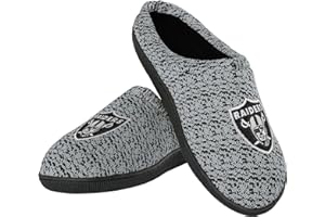 FOCO NFL mens Poly Knit Cup Sole Slipper