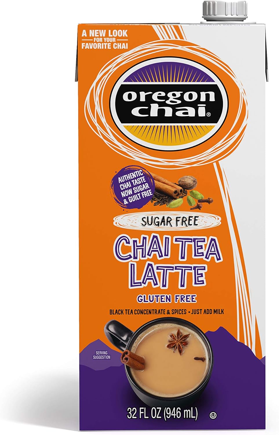 Amazon Oregon Chai Sugar Free Chai Tea Latte Concentrate, 32Ounce