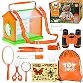 TOY Life Bug Catcher for Kids, Bug Catching Kit Kids Explorer Kit with Butterfly Net, Catching Tool, Tweezers, Magnifying Glass, Binoculars, Insect Catcher, Educational Outdoor Toys Kid Adventure Set