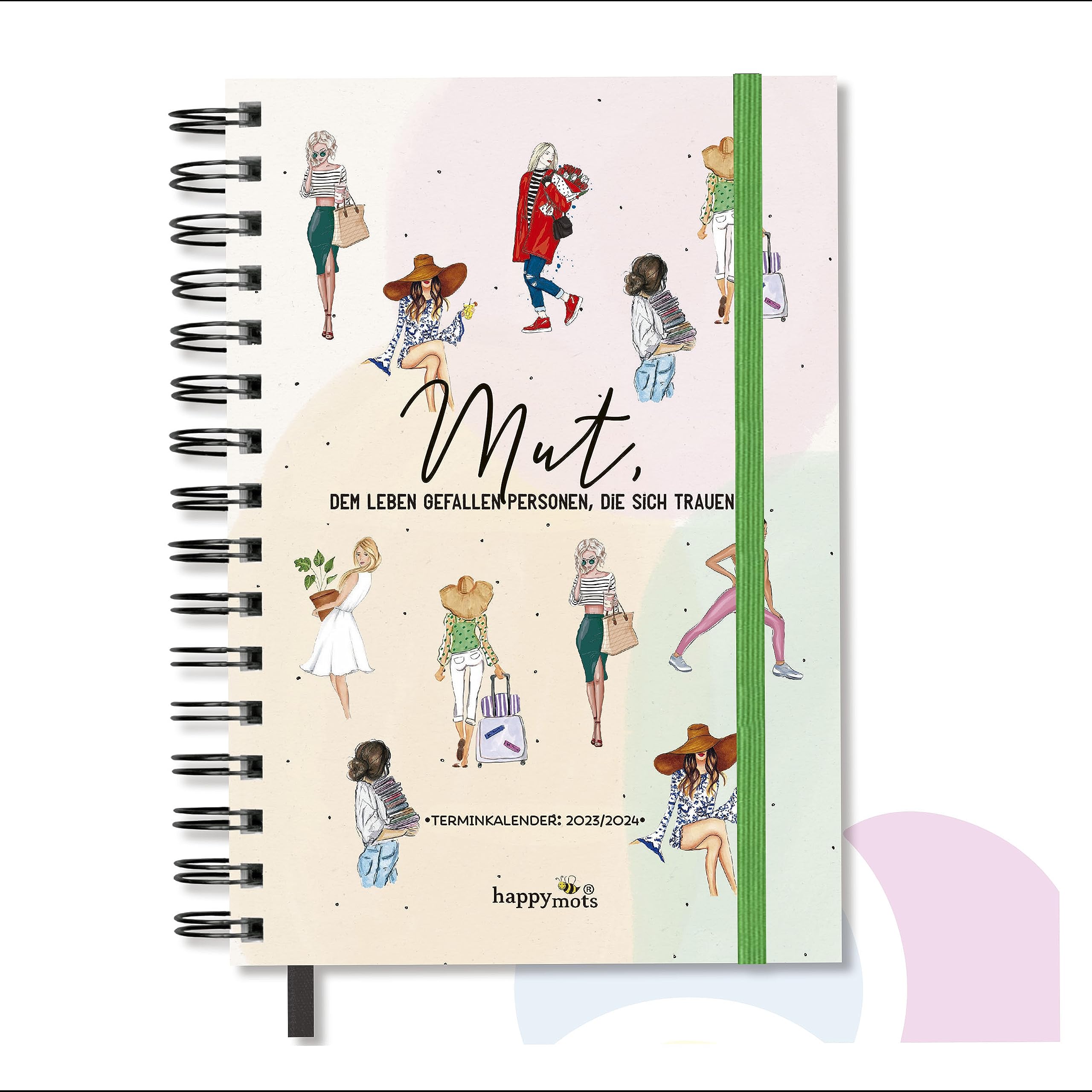 HappyMots HappyMots 2023 2024 Diary Weekly Planner A5 School Planner Includes Planner, Calendar and Stickers Intervals: September 2023 - August 2024 - in German