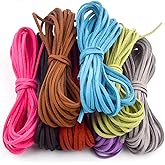 Jdesun 40 Yards 3mm Leather Cord Suede String for Bracelet Necklace Beading Jewelry DIY Handmade Crafts, 8 Colors