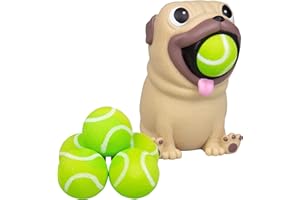 Hog Wild Pug Popper Toy - Shoot Foam Balls Up to 20 Feet - 6 Balls Included - Age 4+