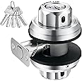 Twist to Lock Deadbolt Lock Without Any Keys with Anti-Mislock Button Front Door Lock Door Knob Set with Single Cylinder Stainless Steel casiting Promise Never Rust Night Latchenchanced Safety Silver