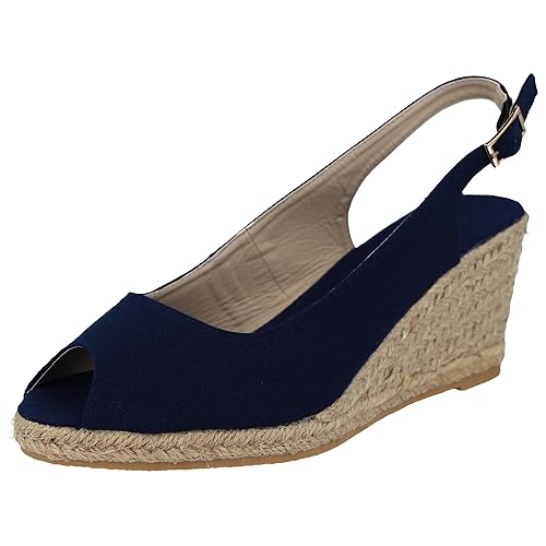 Navy Blue Wedge Shoes Amazon.co.uk