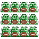 LANGFON 12 Pack Football Party Favor Drawstring Bags Sport Football Gift Backpack Candy Treat Bags Goodie Favor Bags for Sports Décor Birthday American football Theme Sports Party Decoration Supplies