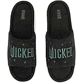 Bioworld Wicked Embroidered Logo Strap Open Toed Slipper