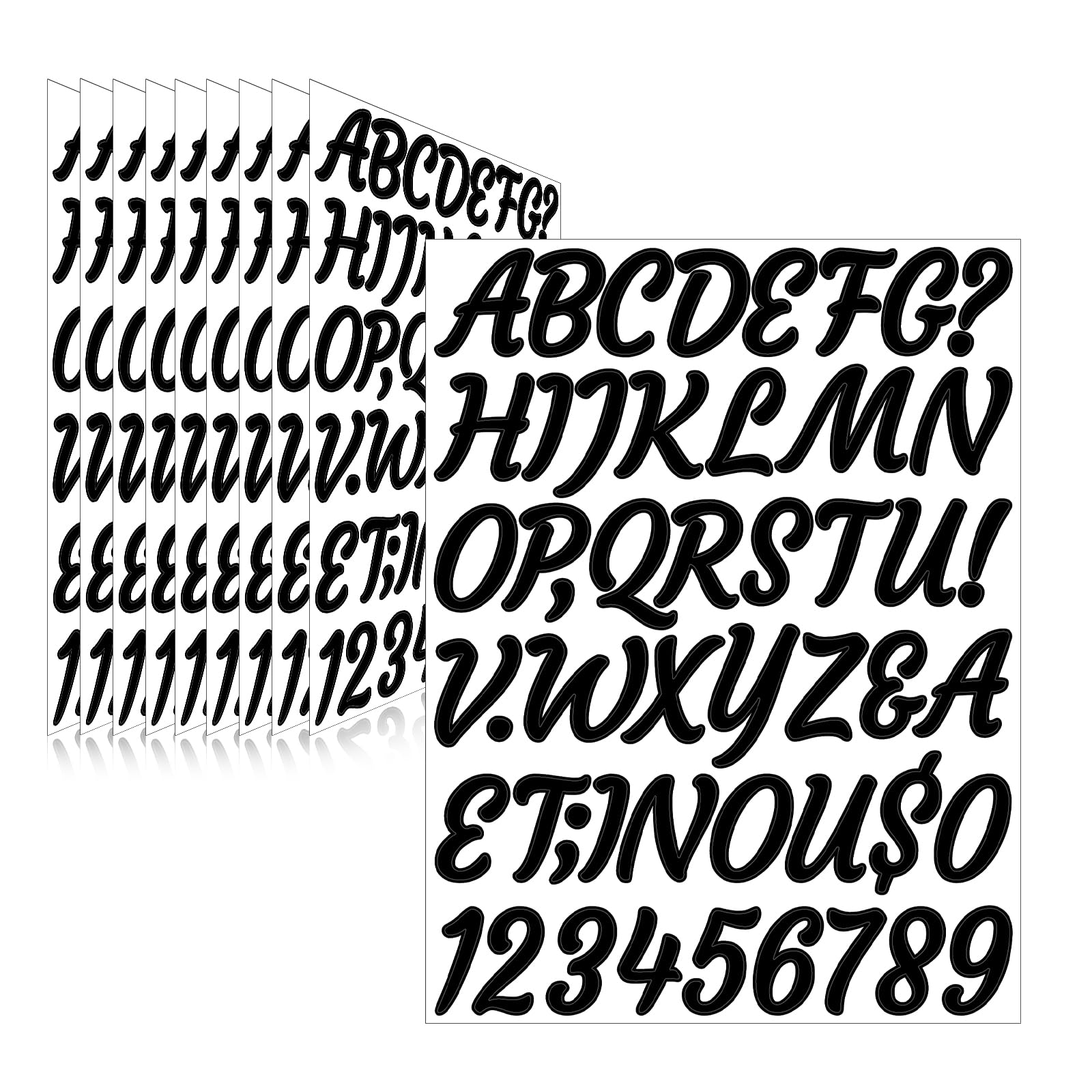 Llewyn 510 Pieces 10 Sheets Letter Stickers,Self