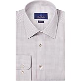 David Donahue Men's Regular Fit Long Sleeve Fashion Dress Shirt