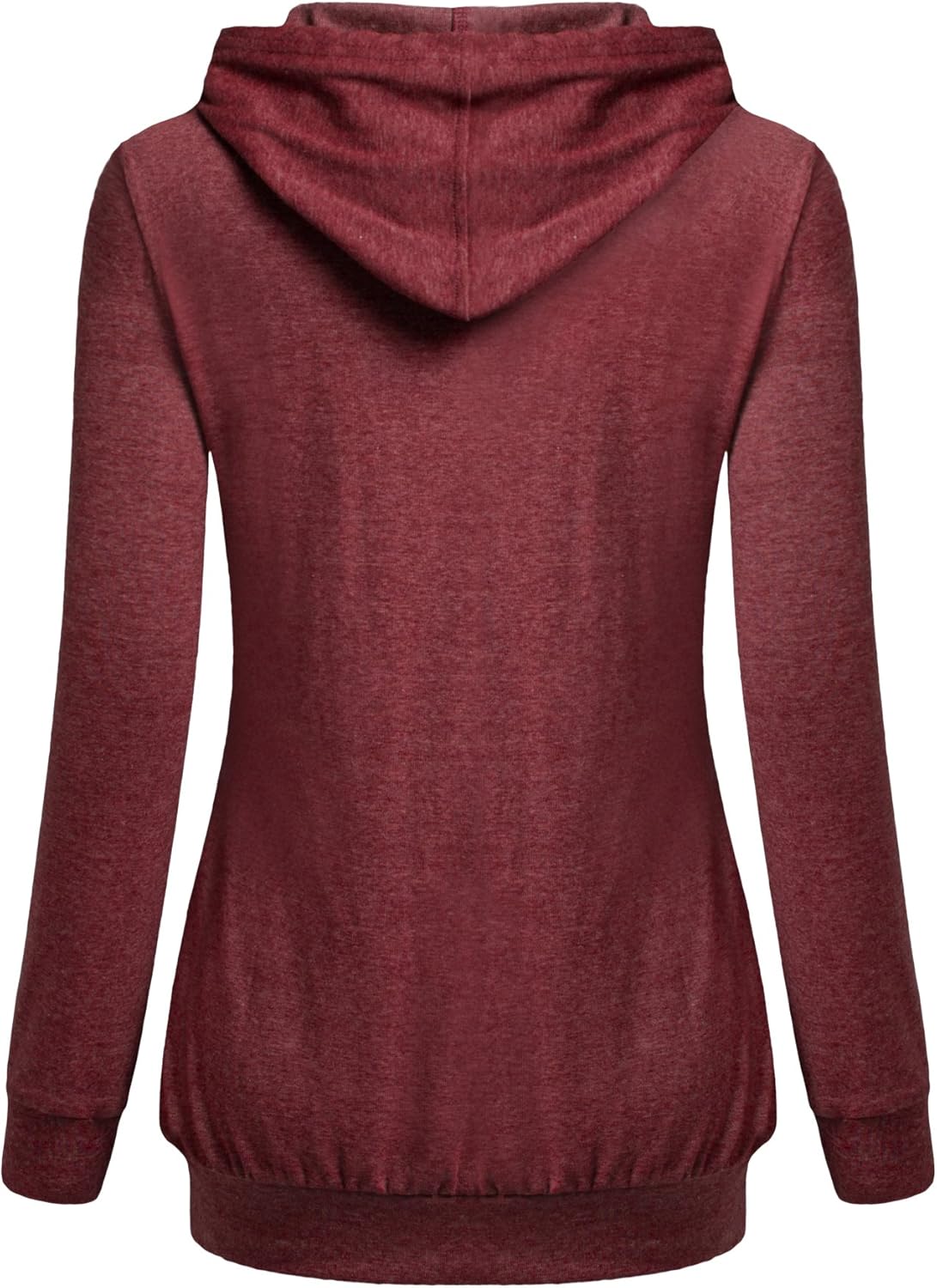 Nandashe Women Pullover V-Neck Long Sleeve Kangaroo Pocket Tunic Hoodies: Clothing