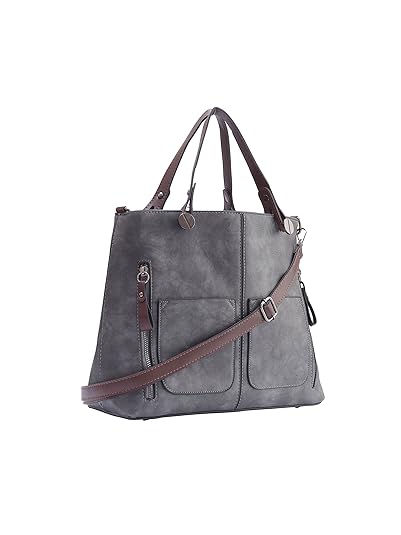 Legal Bribe Womens Grey Pu Shoulder Bag