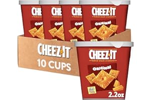 Cheez-It Cheese Crackers, Baked Snack Crackers, Office and Kids Snacks, Original, 22oz Case (10 Cups)