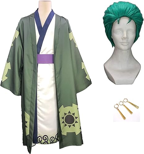Amazon Co Jp 衣装 ウイッグ 耳飾り Zoro ロロノア ゾロ 風 One Piece ワンピース コスプレ衣装 ユニフォーム 舞台演出服 ハロウィン イベント 学園祭 クリスマス仮装 Cosplay 標準版 男性xl Hobby