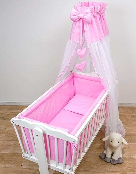 plain pink crib bedding