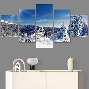 SIGNWIN 5 Panel Canvas Wall Art Modern Art...