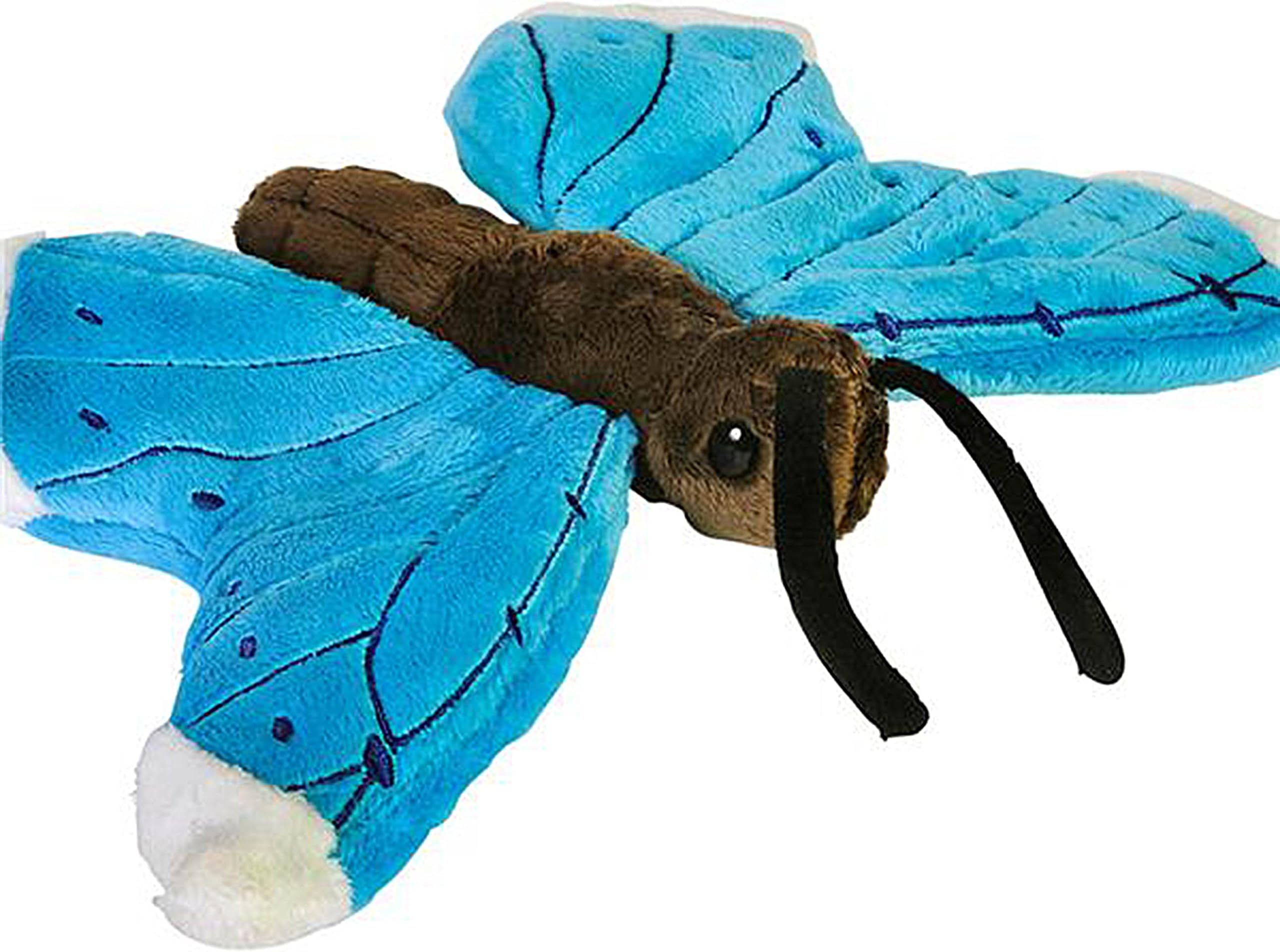Wildlife Tree 9 Inch Blue Morpho Butterfly Stuffed Animal Plush Zoo Animal Friend Collection