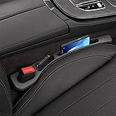 Homaupt Car Seat Gap Filler, 2 Pack No-Drop Seat Side Gap Seam Filler Organizer Universal Fit Fill the Gap Between Seat & Con