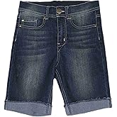 Bienzoe Girls Jeans Denim Shorts: Low Waist Kids Stretch Shorts - All Day Wear - Perfect for Summer Activities