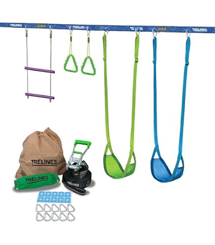 Hape Trelines Ninja Adventure Line 36 ft - Black Metal Swing Set