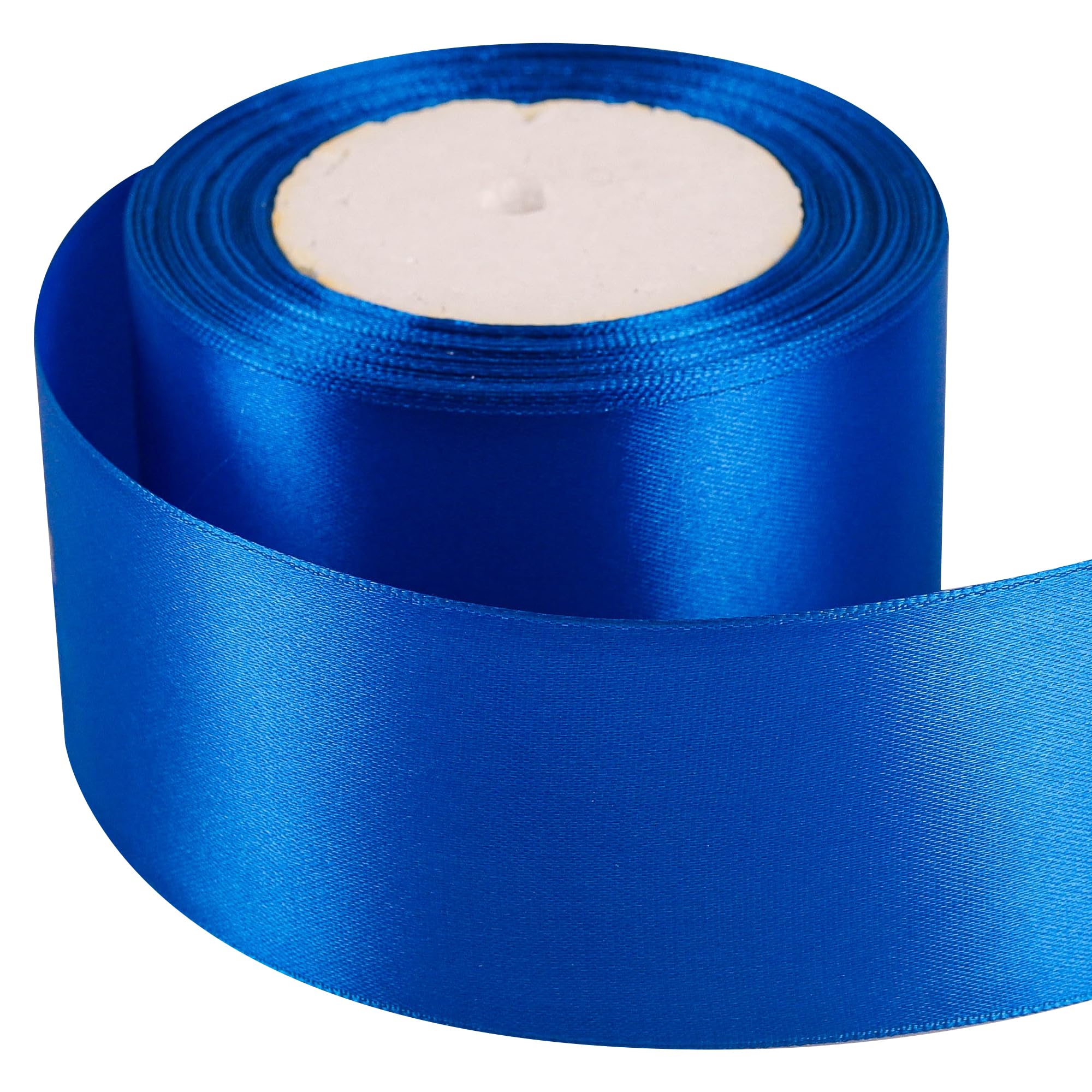 50mm Dark Blue Ribbon for Gift Wrapping 22M,Dark Blue Satin Ribbons Fabric 50mm Thick for Crafting Hair Bow Christmas Polyester Ribbon Cake Wedding Party Balloon Car Ribbons Decoration