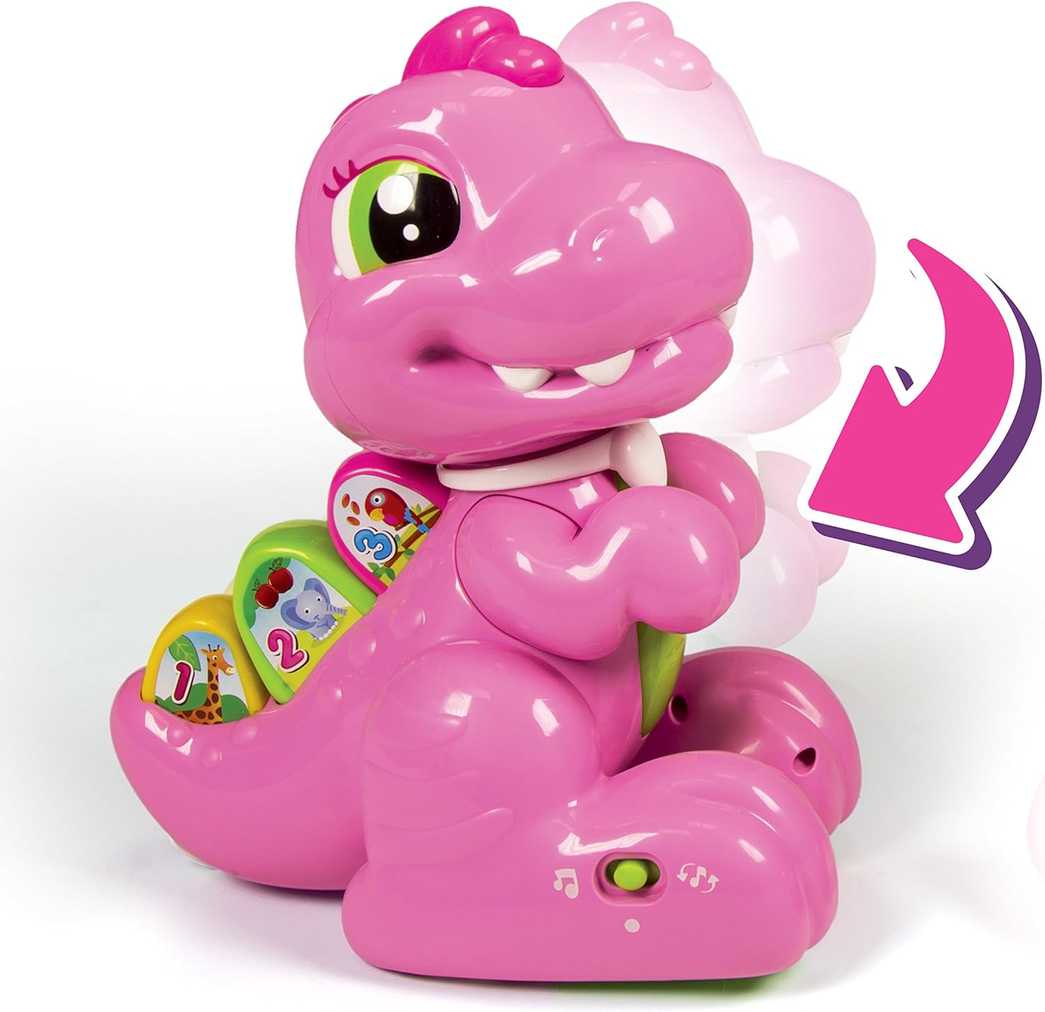 baby clementoni t rex pink