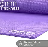 Core Balance Purple 6mm Yoga Mat with Strap Non-Slip 173x61cm view 2