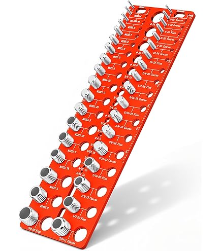 G♡n Stainlesstown Nut Bolt Thread Gauge (Red) - Measures Diameter