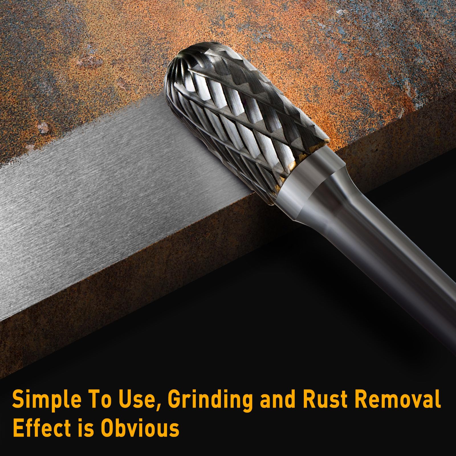 Hartmetall Frässtifte Set, 10 Stück Doppelschnitt mit 6mm Schaft Rotationsfräser Bits Raspel Set für Holz, Stahl, Metall, Polieren, Gravieren und Bohren 2