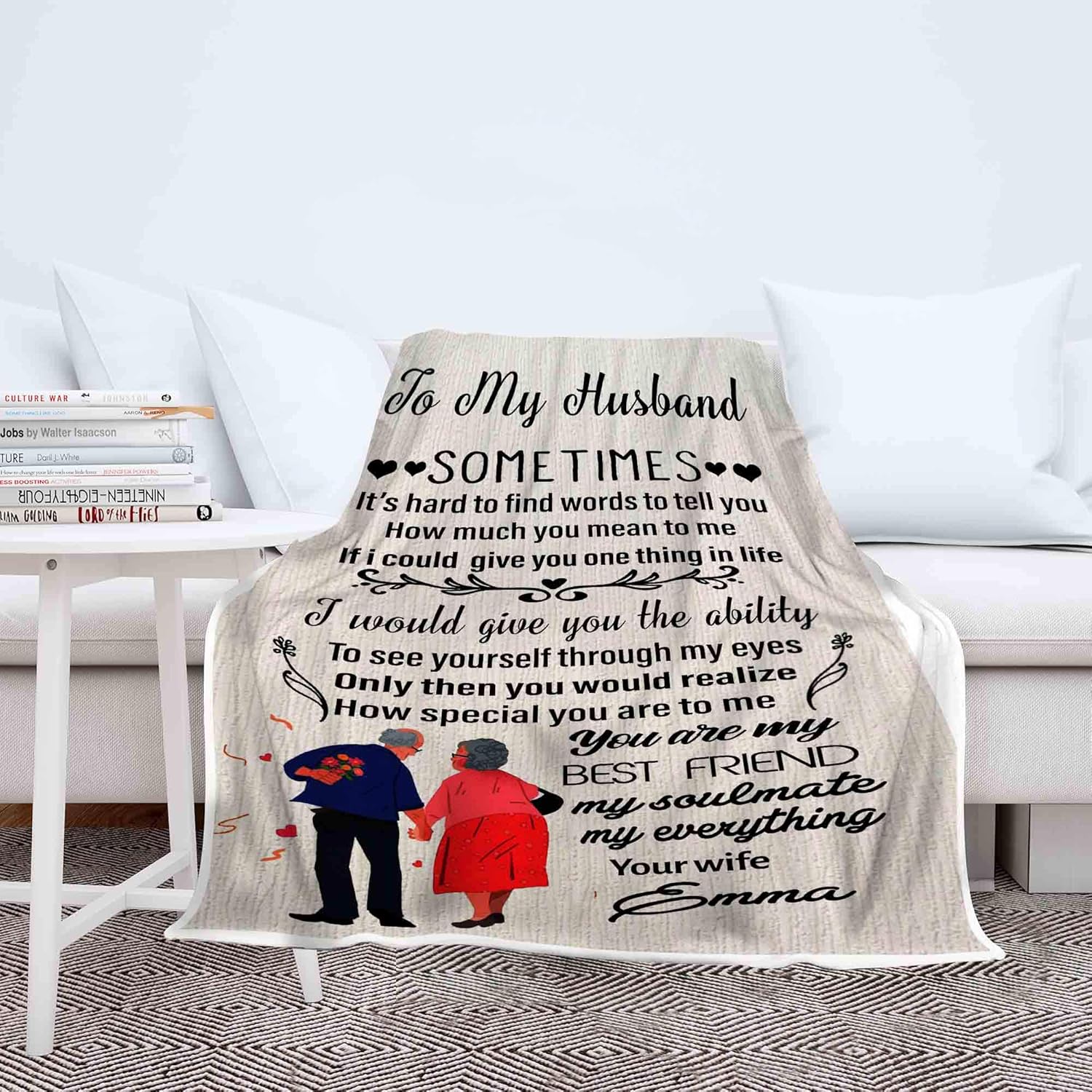 Amazon Com You Are My Best Friend My Soulmate My Everything Customized Fleece Blanket For Your Husband With Quotes Valentine Birthday Cozy Blanket Kitchen Dining