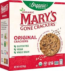 Mary's Gone Crackers Organic Original Crackers - Gluten-Free, NON-GMO, Vegan & Whole Grain, 4 Ounce (Pack of 1)
