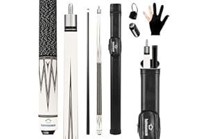 HomeSeason Pool Cue Stick 58" Billiard Cue Sticks Nylon Thread Grip Professional Low Deflection Pool Sticks