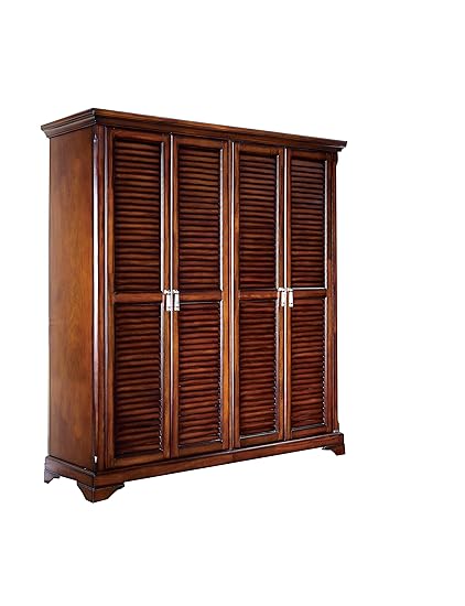 Amazon Com Kelinsheng Brown Solid Wood Wardrobe 4 Door