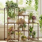Bamworld Plant Stand 3-Tier Ladder Shelf Indoor Outdoor Wood Plant Rack view 7