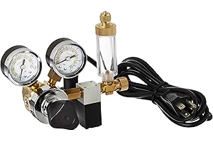 Milwaukee Instruments MA957 Dual-Valve CO2 Adjustable Flow Pressure Regulator, Dual Reading psi and kg/cm